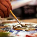 workshop plate and painting